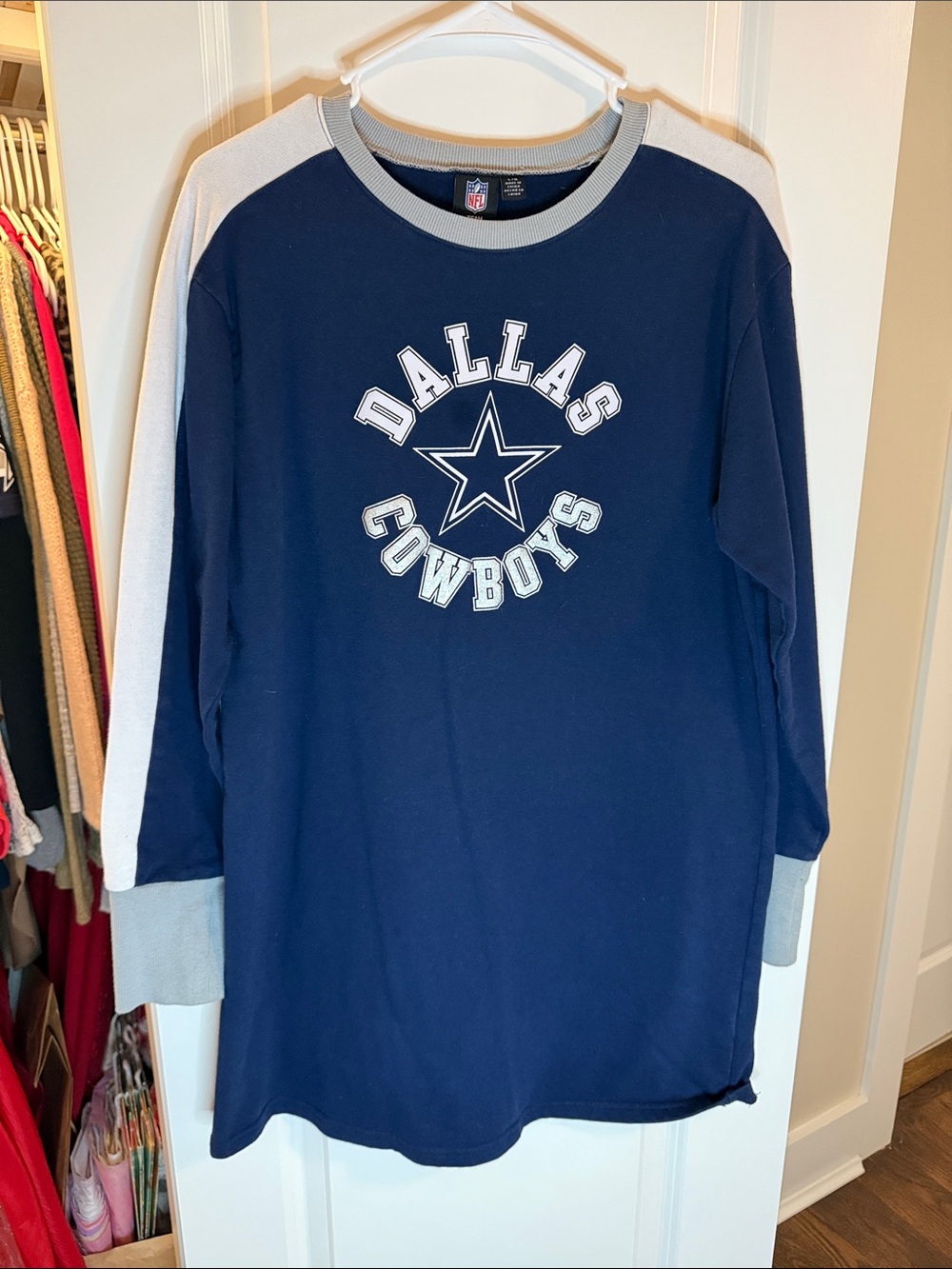 NFL Dallas Cowboys Navy Long-Sleeve Team Dress